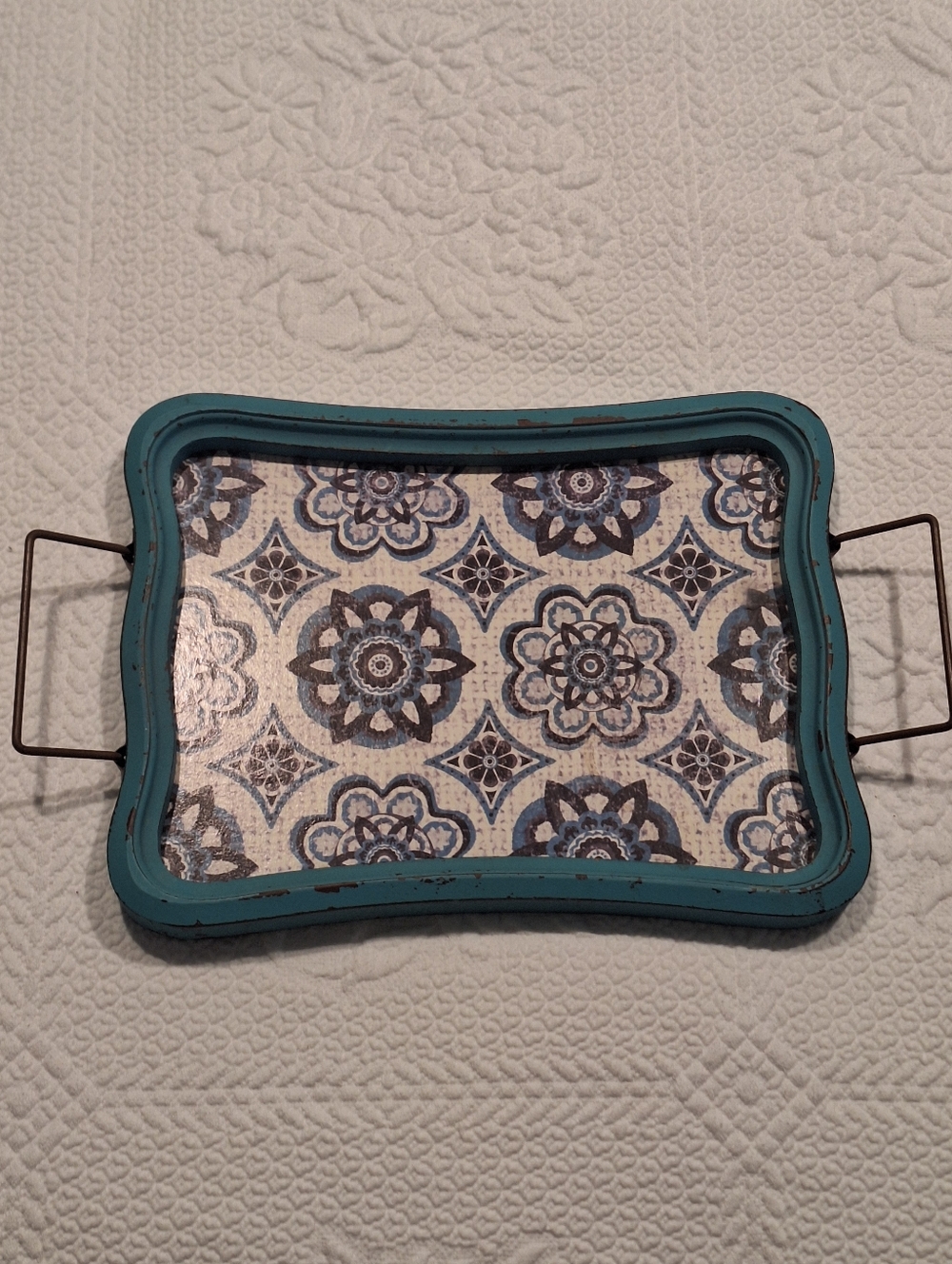Hobby Lobby bohemian tray with handles